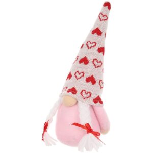 SKRZAT GNOM 20CM VALENTINO DIENOS DEKORACIJA MERGAITĖ ROŽINĖ 1052922 - Image 3