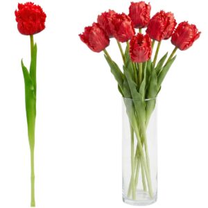 RAUDONA TULPĖ 38CM KAIP GYVA PAVASARINĖ DEKORACIJA 1074917