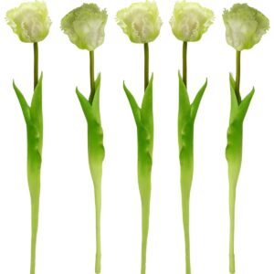 BALTA TULPĖ 38CM KAIP GYVA PAVASARINĖ DEKORACIJA 1074931 - Image 3