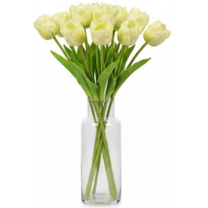 BALTA TULPĖ 38CM KAIP GYVA PAVASARINĖ DEKORACIJA 1074931 - Image 7
