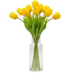 GELTONA TULPĖ 38CM KAIP GYVA PAVASARINĖ DEKORACIJA 1074948 - Image 7