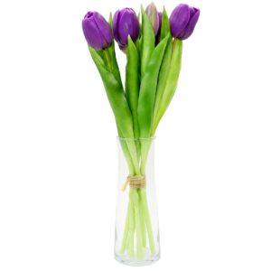 7 VIOLETINIŲ TULPIŲ PUOKŠTĖ 31CM KAIP GYVOS PAVASARIO DEKORACIJA 1074979 - Image 9