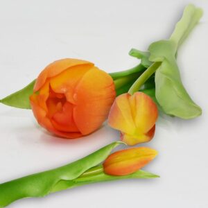 7 ORANŽINIŲ TULIPANŲ PUOKŠTĖ 31CM KAIP GYVI PAVASARIO DEKORACIJA 1074986 - Image 6