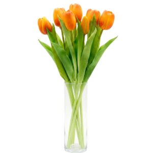 7 ORANŽINIŲ TULIPANŲ PUOKŠTĖ 31CM KAIP GYVI PAVASARIO DEKORACIJA 1074986 - Image 9