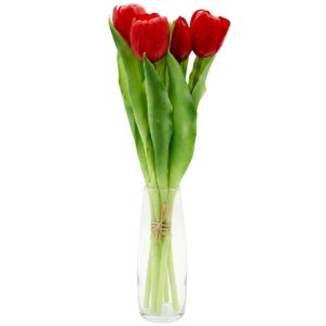 7 RAUDONŲ TULPIŲ PUOKŠTĖ 31CM KAIP GYVOS PAVASARINĖ DEKORACIJA 1074993 - Image 9