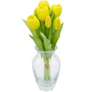 7 GELTONŲ TULIPANŲ PUOKŠTĖ 31CM KAIP GYVI PAVASARIO DEKORACIJA 1075013