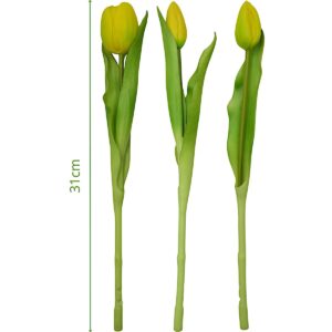 7 GELTONŲ TULIPANŲ PUOKŠTĖ 31CM KAIP GYVI PAVASARIO DEKORACIJA 1075013 - Image 5
