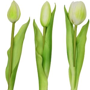 7 BALTŲ TULIPANŲ PUOKŠTĖ 31CM KAIP GYVI PAVASARIO DEKORACIJA 1075020 - Image 9