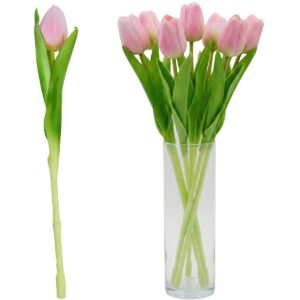 ROŽINĖ TULPĖ 31CM KAIP GYVA PAVASARINĖ DEKORACIJA 1075051