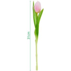 ROŽINĖ TULPĖ 31CM KAIP GYVA PAVASARINĖ DEKORACIJA 1075051 - Image 9