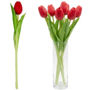 RAUDONA TULPĖ 31CM KAIP GYVA PAVASARINĖ DEKORACIJA 1075068