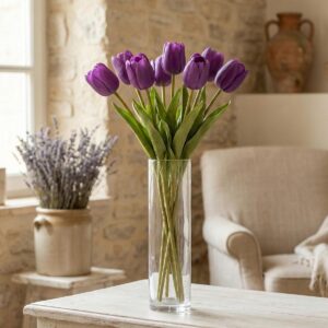 VIOLETINĖ TULPĖ 31CM KAIP GYVA PAVASARINĖ DEKORACIJA 1075082 - Image 10