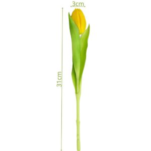 GELTONA TULPĖ 31CM KAIP GYVA PAVASARINĖ DEKORACIJA 1075099 - Image 5