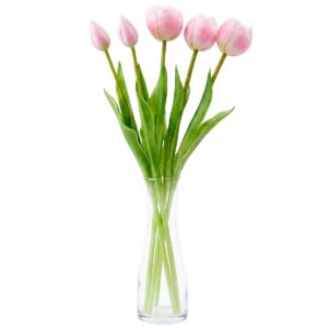 5 PEONIŲ TULIPANŲ PUOKŠTĖ ROŽINĖ 39CM KAIP GYVI PAVASARIO DEKORACIJA 1075129 - Image 9