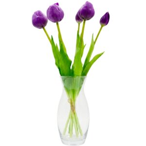 5 PEONIJŲ TULIPANŲ PUOKŠTĖ VIOLETINĖ 39CM KAIP GYVI PAVASARIO DEKORACIJA 1075150 - Image 9