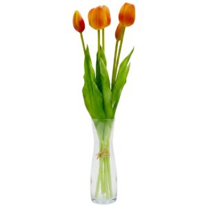 5 ORANŽINIŲ TULPIŲ PUOKŠTĖ 39CM KAIP GYVOS PAVASARINĖ DEKORACIJA 1075204 - Image 2