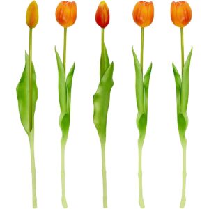 5 ORANŽINIŲ TULPIŲ PUOKŠTĖ 39CM KAIP GYVOS PAVASARINĖ DEKORACIJA 1075204 - Image 4