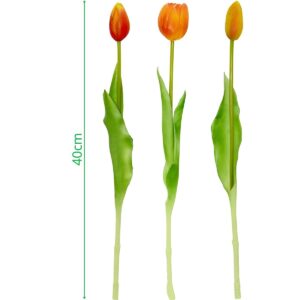 5 ORANŽINIŲ TULPIŲ PUOKŠTĖ 39CM KAIP GYVOS PAVASARINĖ DEKORACIJA 1075204 - Image 5