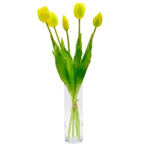 5 GELTONŲ TULIPANŲ PUOKŠTĖ 39CM KAIP GYVI PAVASARIO DEKORACIJA 1075228 - Image 9