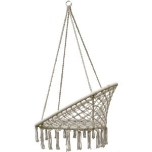 AŽŪRINIS HAMAKAS KABANTIS KRĖSLAS GANDRALIZDIS 80x60CM ECRU 1018027 - Image 8