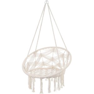 AŽŪRINIS HAMAKAS KABANTIS KRĖSLAS GANDRALIZDIS 80x60CM BALTAS NEW STYL 1045993 - Image 3