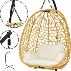 KABANTIS KRĖSLAS KOKONAS SU STOVU 195CM RUDAS 120KG 852227 - Image 6