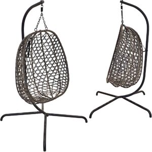 KABANTIS KRĖSLAS KOKONAS SU STOVU 195CM TAMSIAI PILKAS 120KG 954518 - Image 3