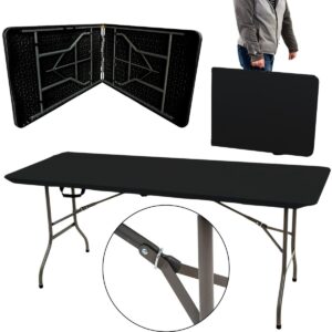 SULANKSTOMAS KATERINGO STALAS LAGAMINO FORMOS 180x70x74CM MAKS. 100KG JUODAS 1075266