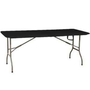 SULANKSTOMAS KATERINGO STALAS LAGAMINO FORMOS 180x70x74CM MAKS. 100KG JUODAS 1075266 - Image 2