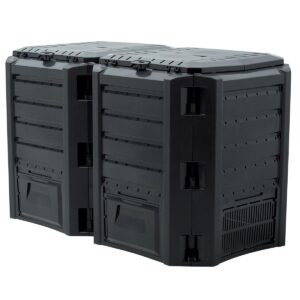 SODININKO KOMPOSTO DĖŽĖ EKOBAT SEGMENTINĖ MODULE COMPOGREEN JUODA 800L 595429