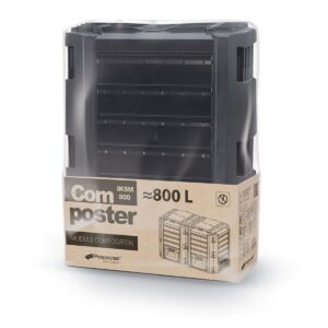 SODININKO KOMPOSTO DĖŽĖ EKOBAT SEGMENTINĖ MODULE COMPOGREEN JUODA 800L 595429 - Image 3