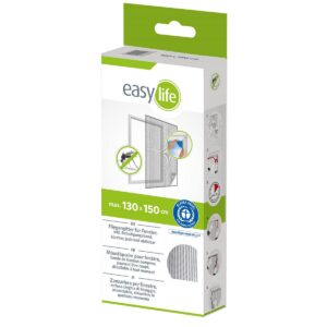 TINKLELIS NUO UODŲ LANGUI 130X150 BALTAS POLIESTERIS+LIPNI JUOSTELĖ 9000106
