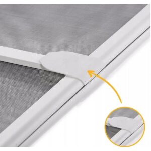ALIUMINIS DURŲ TINKLAS NUO VABZDŽIŲ 100X215 BALTAS BASIC PLUS 9016893 - Image 8