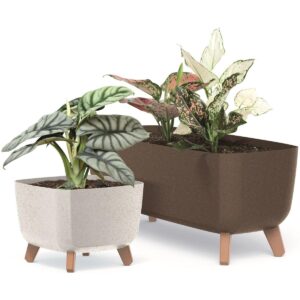 GĖLIŲ VAZONAS GRACIA SQUARE ECO WOOD 29x29CM KAVOS SPALVOS 469973 - Image 8