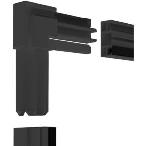 ALIUMININIS LANGO TINKLELIS NUO UODŲ 80X100CM ANTRACITO SPALVOS 9000601 - Image 3