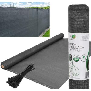 ŠEŠĖLINIS MASKUOJAMASIS TINKLAS TVOROS UŽDANGA 140G/M2 1.5X50M TAMSIAI PILKAS 1061733 - Image 2