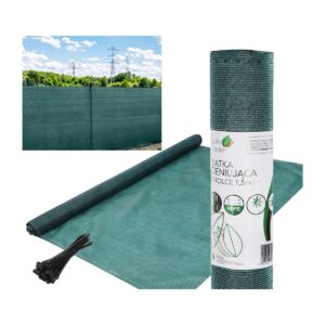 ŠEŠĖLINIS MASKUOJAMASIS TINKLAS TVOROS UŽDANGA 140G/M2 1.5X10M TAMSIAI ŽALIAS 1061801 - Image 1