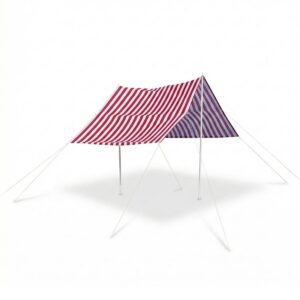 PALAPINĖ PAVĖSINĖ NUO SAULĖS SU STULPAIS 297X170CM RAUDONA 1074573 - Image 6
