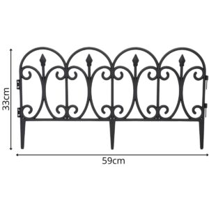 PLASTIKINĖ SODO TVORELĖ JUODA 59x33CM 4 PANELĖS KINZO 261225 - Image 5