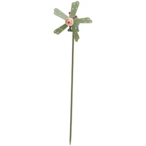 DEKORACINĖ BORUŽĖ ANT SMEIGTUKO SU VĖJELIU ŽALIA 1064444 - Image 2