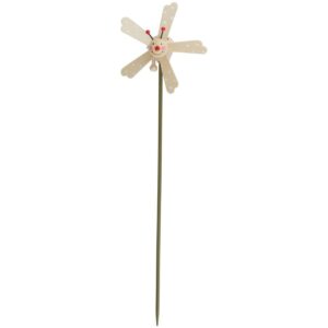 DEKORACINĖ BORUŽĖ ANT SMEIGTUKO SU VĖJELIU SMĖLIO SPALVOS 1065113 - Image 2