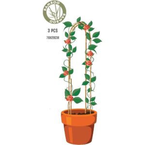 BAMBUSINĖ AUGALŲ ATRAMA LANKAS 78CM 3VNT PROGARDEN 314992 - Image 6