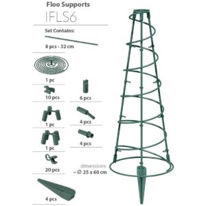 FLOO SUPPORTS AUGALŲ ATRAMA KŪGINĖ 25X60CM MIŠKO ŽALIA 759814 - Image 3