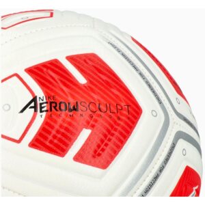 NIKE STRIKE 290G FUTBOLO KAMUOLYS WHITE/BRIGHT CRIMSON/SILVER 5 DYDŽIO 694803 - Image 3