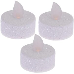 3 LED ARBATINIŲ ŽVAKUČIŲ RINKINYS SU BLIZGUČIAIS 262972 - Image 3