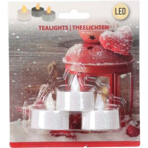 3 LED ARBATINIŲ ŽVAKUČIŲ RINKINYS SU BLIZGUČIAIS 262972 - Image 4
