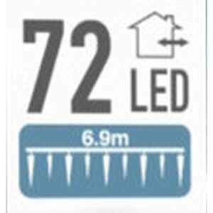 ŠVIESOS UŽUOLAIDA VARVEKLIAI LAUKO 72 LED ŠALTA BALTA TAIMERIS 651304 - Image 6