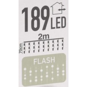 KALĖDINĖS LEMPUTĖS ŠVIESOS UŽUOLAIDA 200x70CM LAUKO LED ŠILTA BALTA FLASH 746741 - Image 2