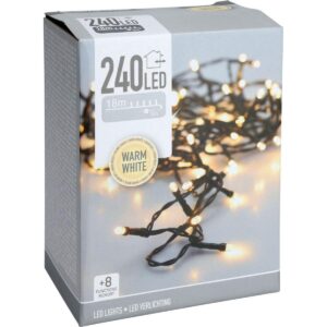 KALĖDINĖS LEMPUTĖS ŠVIESOS GIRLIANDA 240 LED LAIKMATIS ŠILTA BALTA 808200 - Image 3