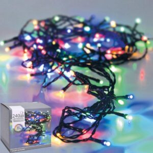 KALĖDINĖS LEMPUTĖS GIRLIANDA 240 LED SU LAIKMAČIU MULTICOLOR 809580